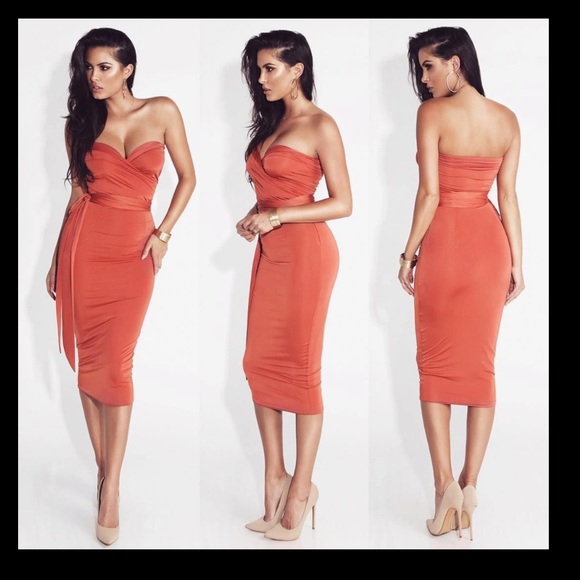 NWT JLUXLABEL Coral Love Letter Multi-Wrap Dress - Picture 2 of 12